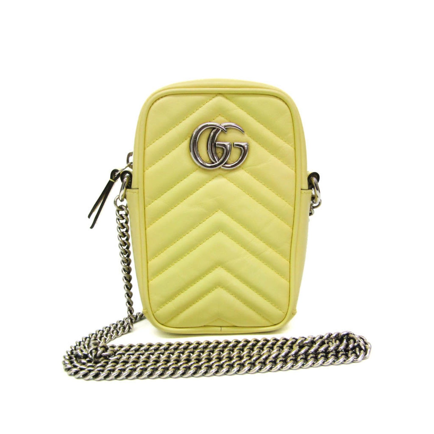 Gucci Marmont Yellow Leather Shoulder Bag