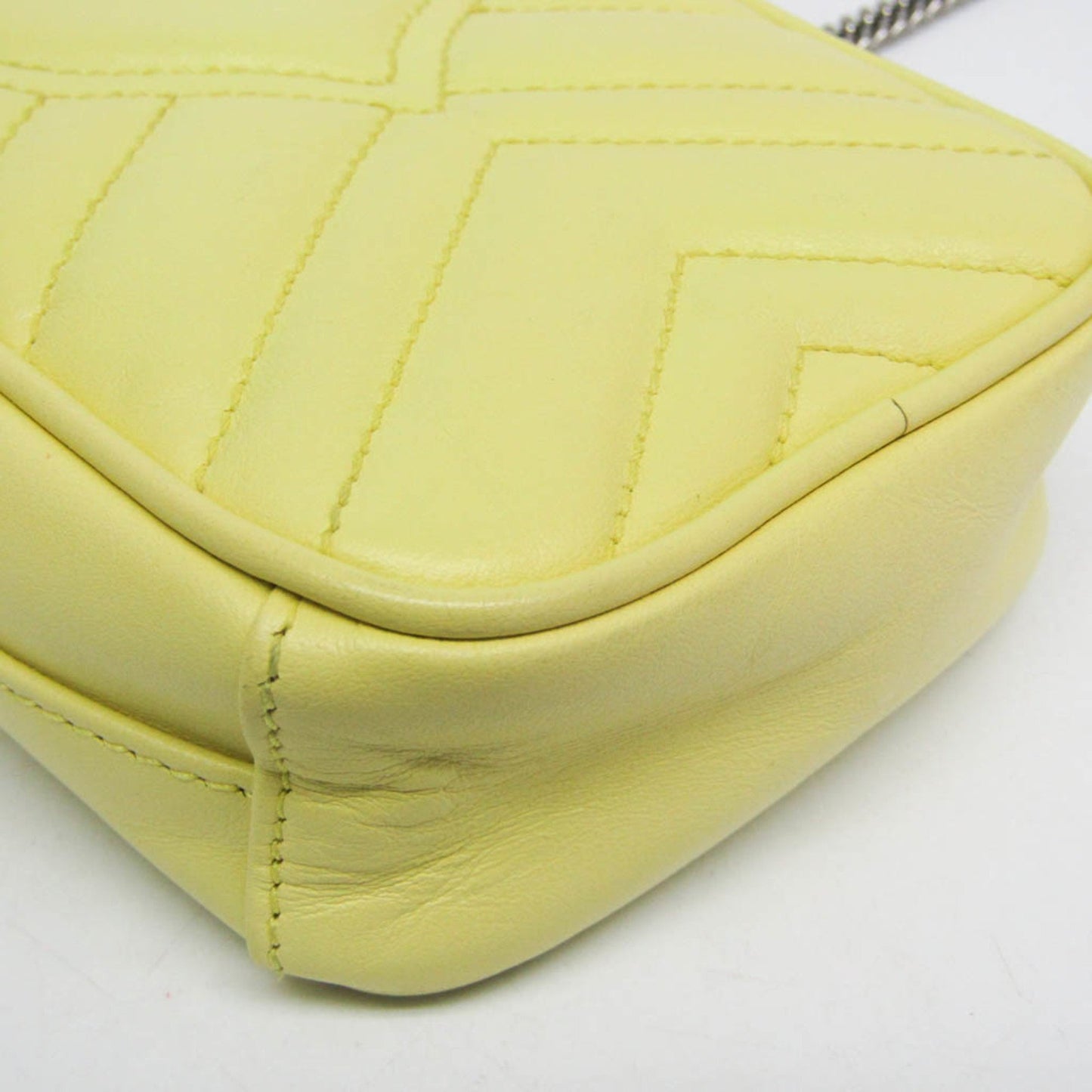 Gucci Marmont Yellow Leather Shoulder Bag