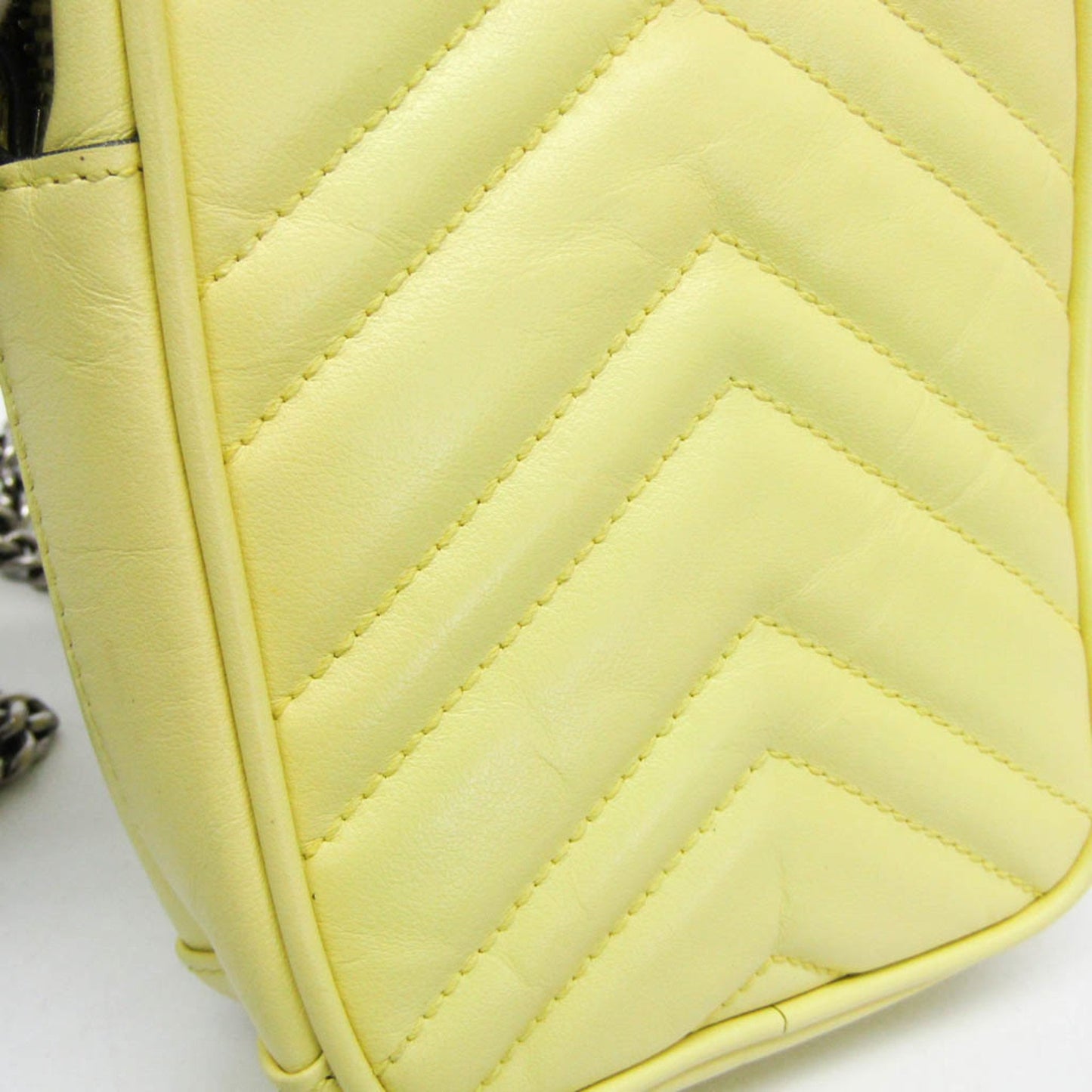 Gucci Marmont Yellow Leather Shoulder Bag