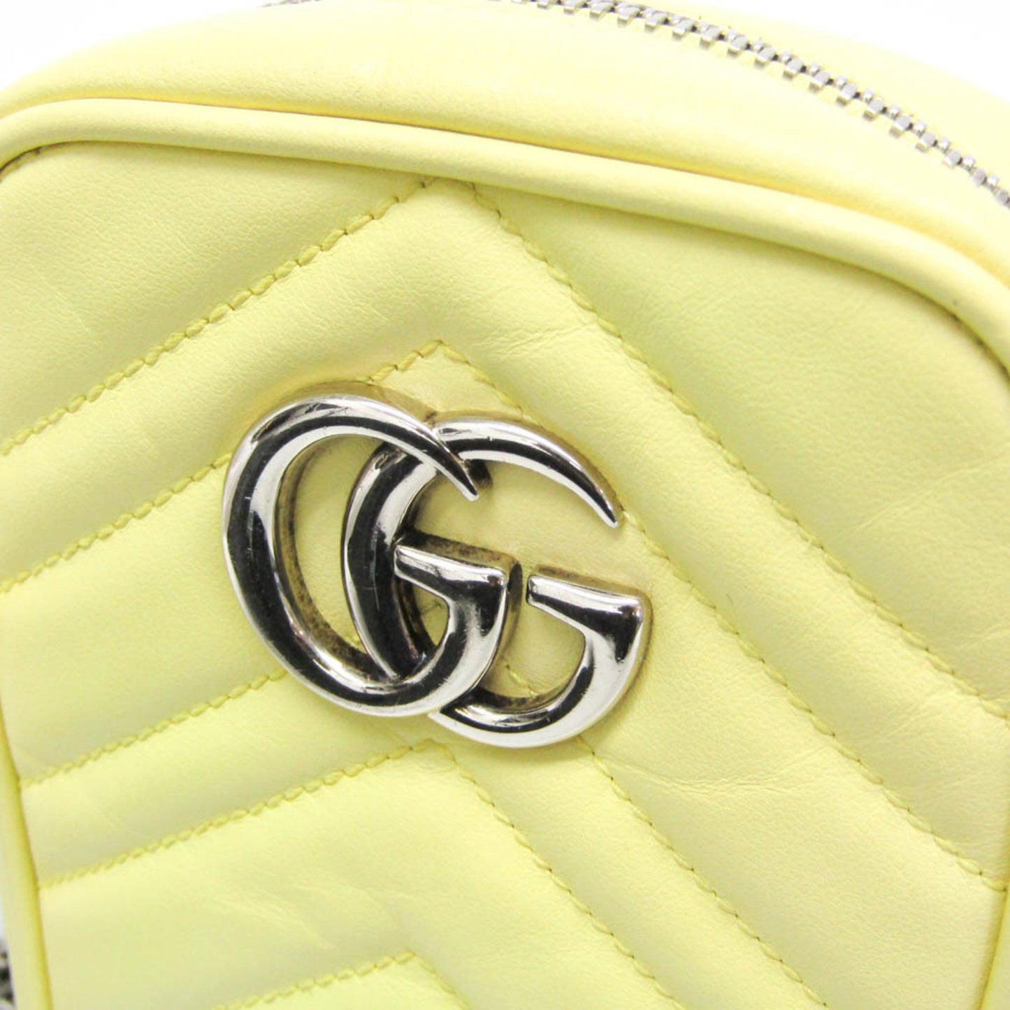 Gucci Marmont Yellow Leather Shoulder Bag