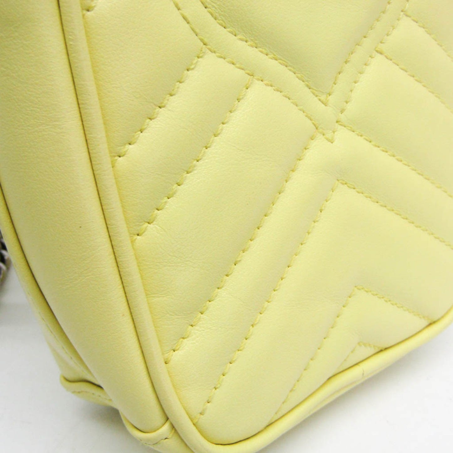 Gucci Marmont Yellow Leather Shoulder Bag