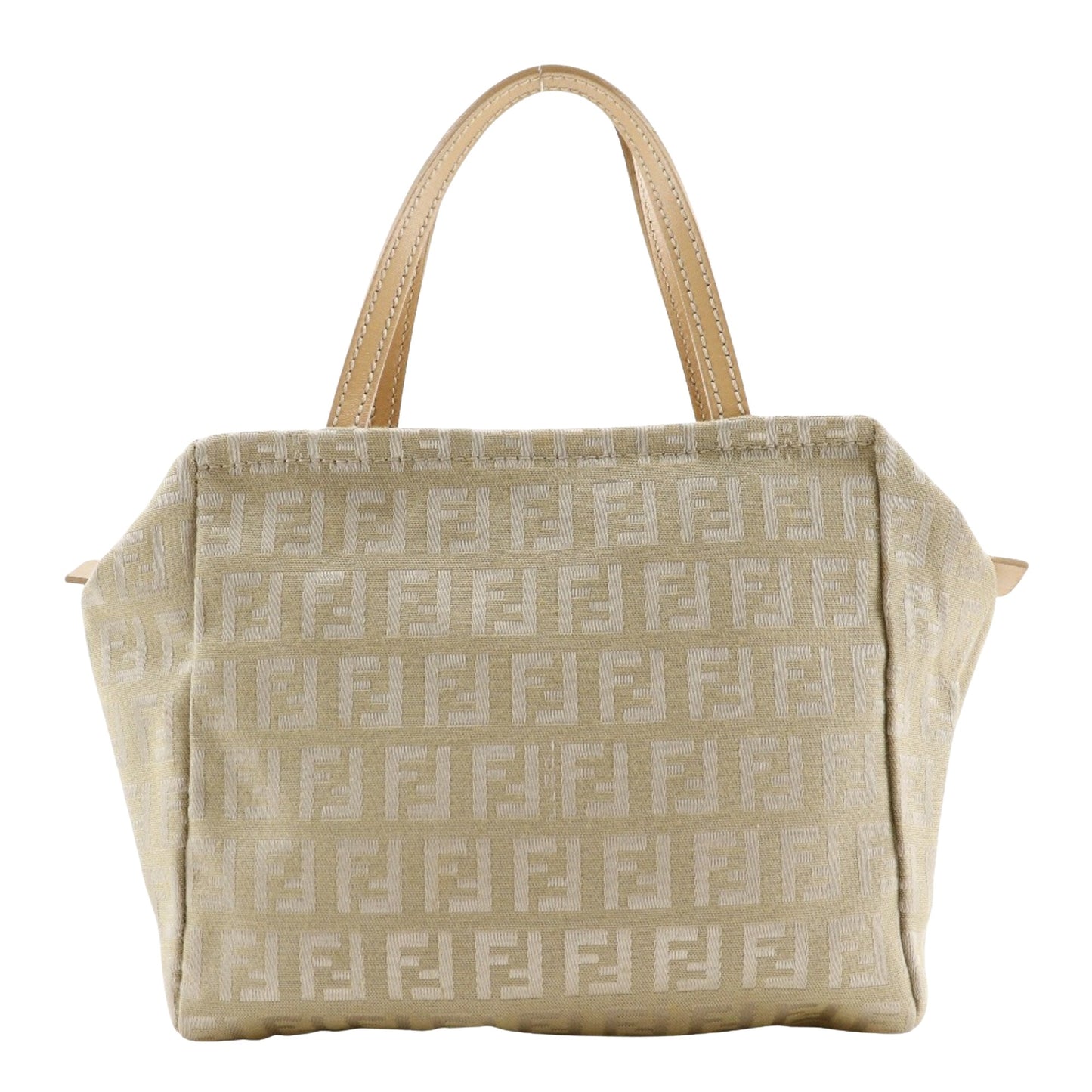 Fendi Zucca Beige Canvas Hand Bag