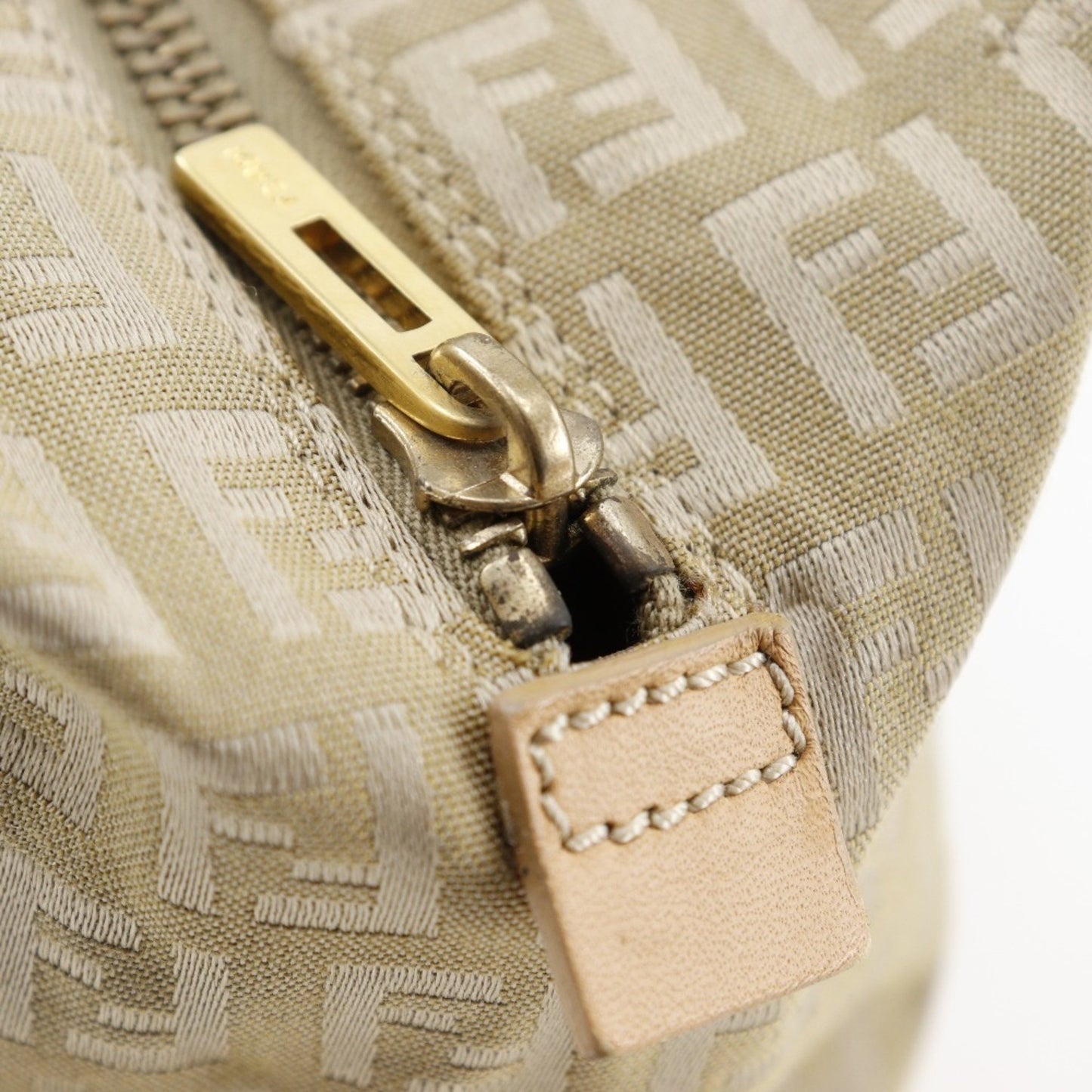 Fendi Zucca Beige Canvas Hand Bag