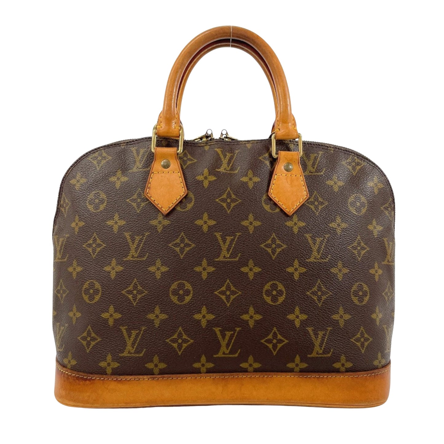 Louis Vuitton Alma Brown Canvas Hand Bag