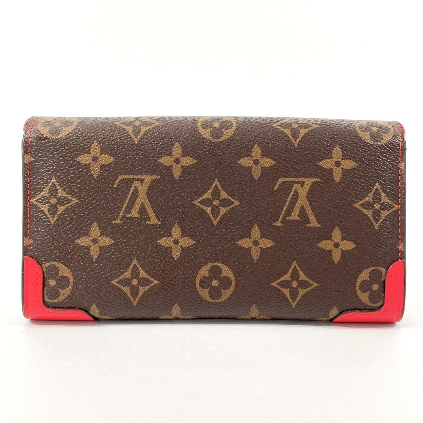 Louis Vuitton Portefeuille Sarah Brown Canvas Wallet Accessories