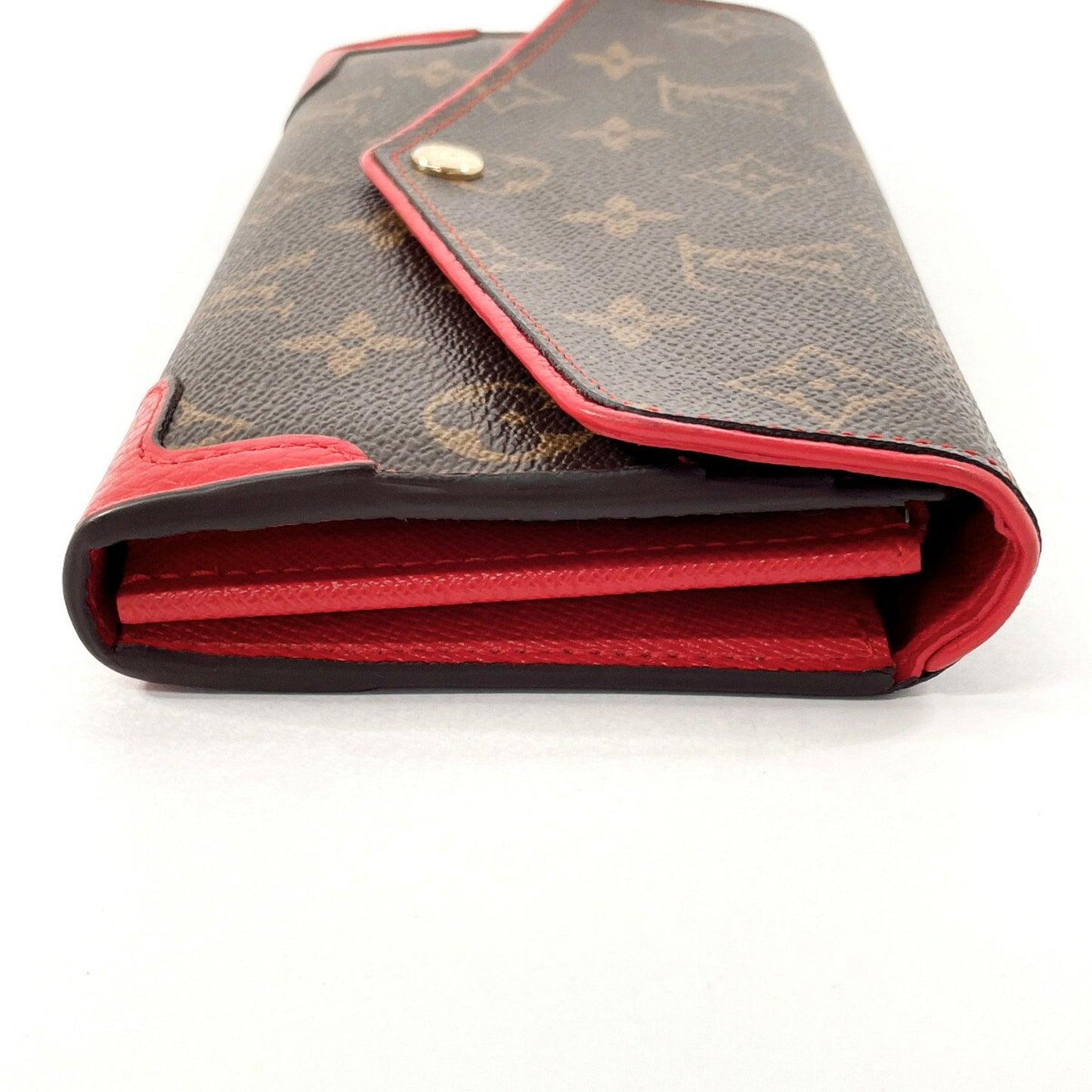 Louis Vuitton Portefeuille Sarah Brown Canvas Wallet Accessories