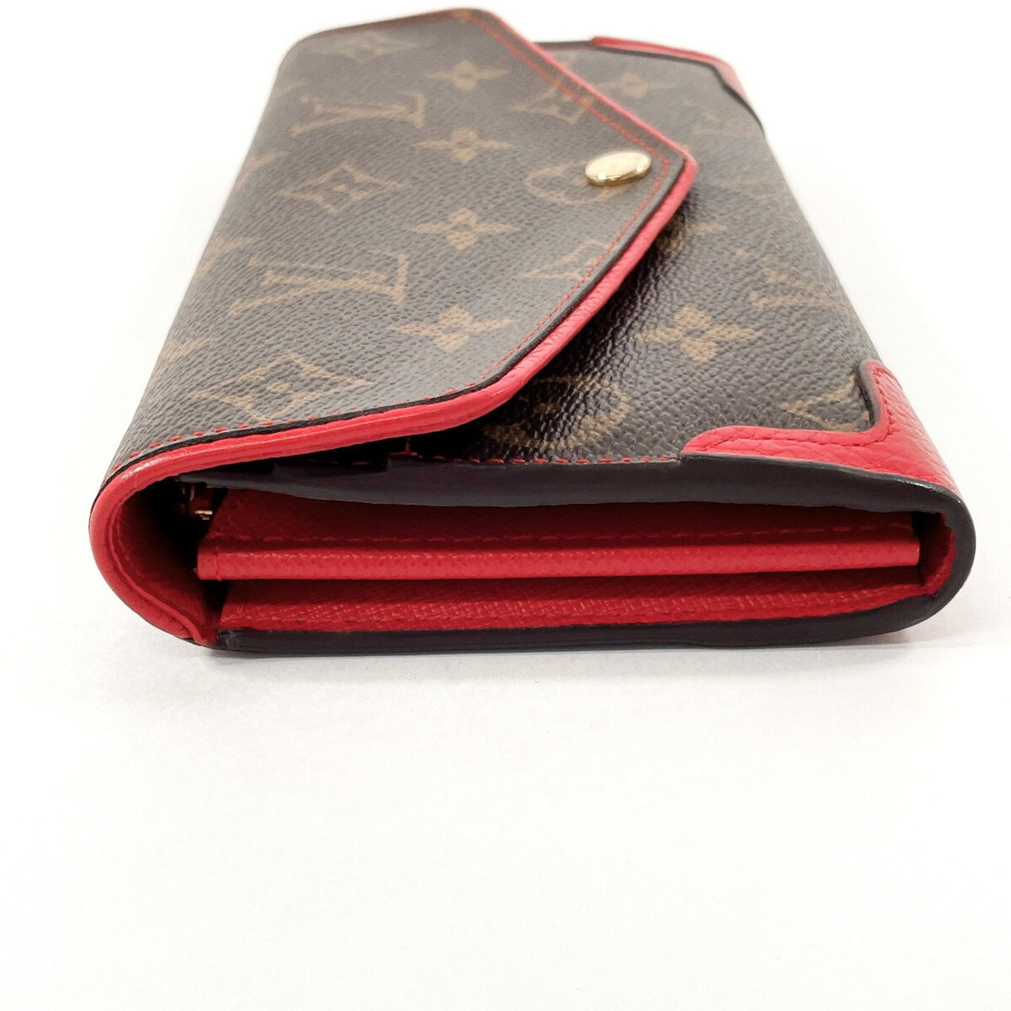 Louis Vuitton Portefeuille Sarah Brown Canvas Wallet Accessories