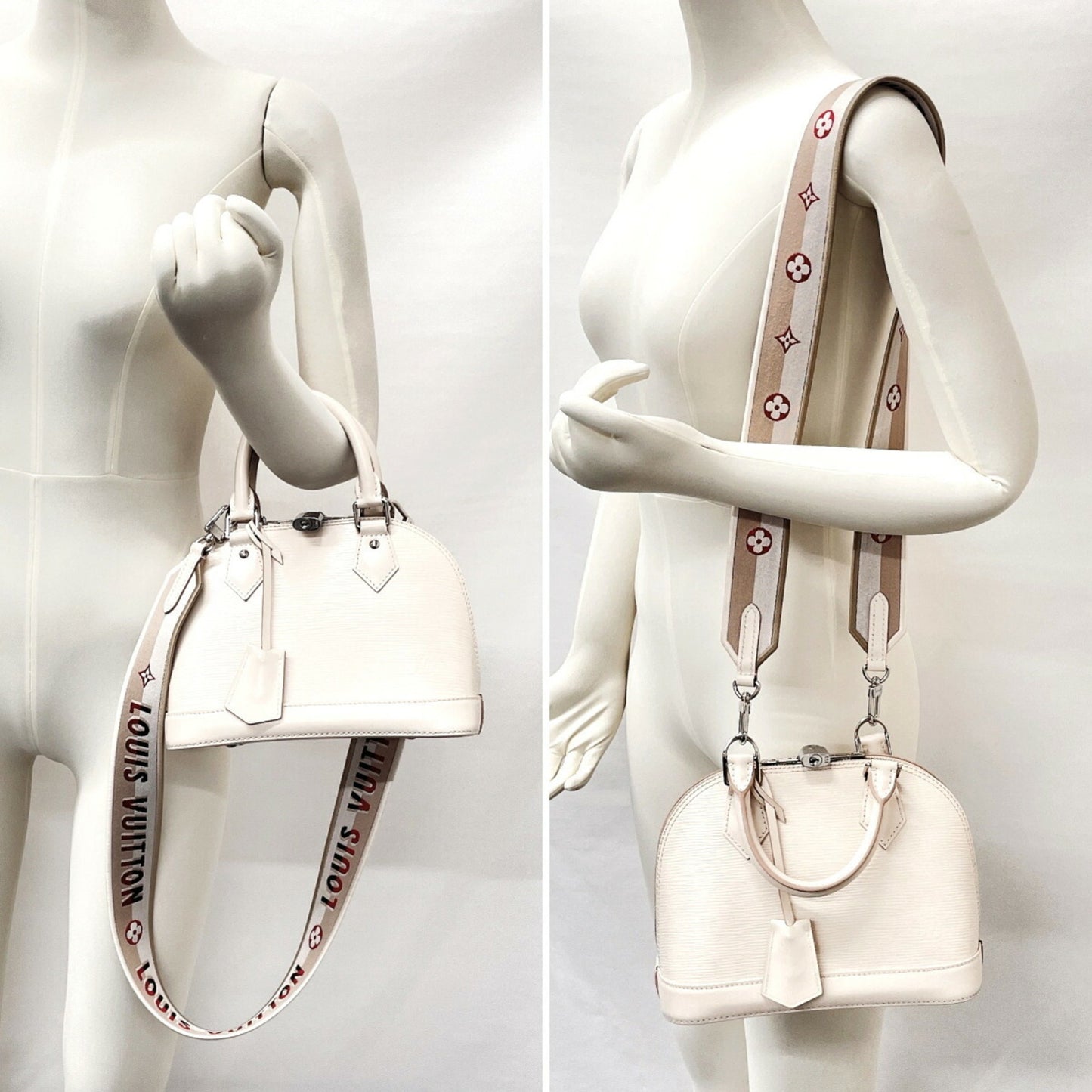 Louis Vuitton Alma BB Beige Leather Hand Bag