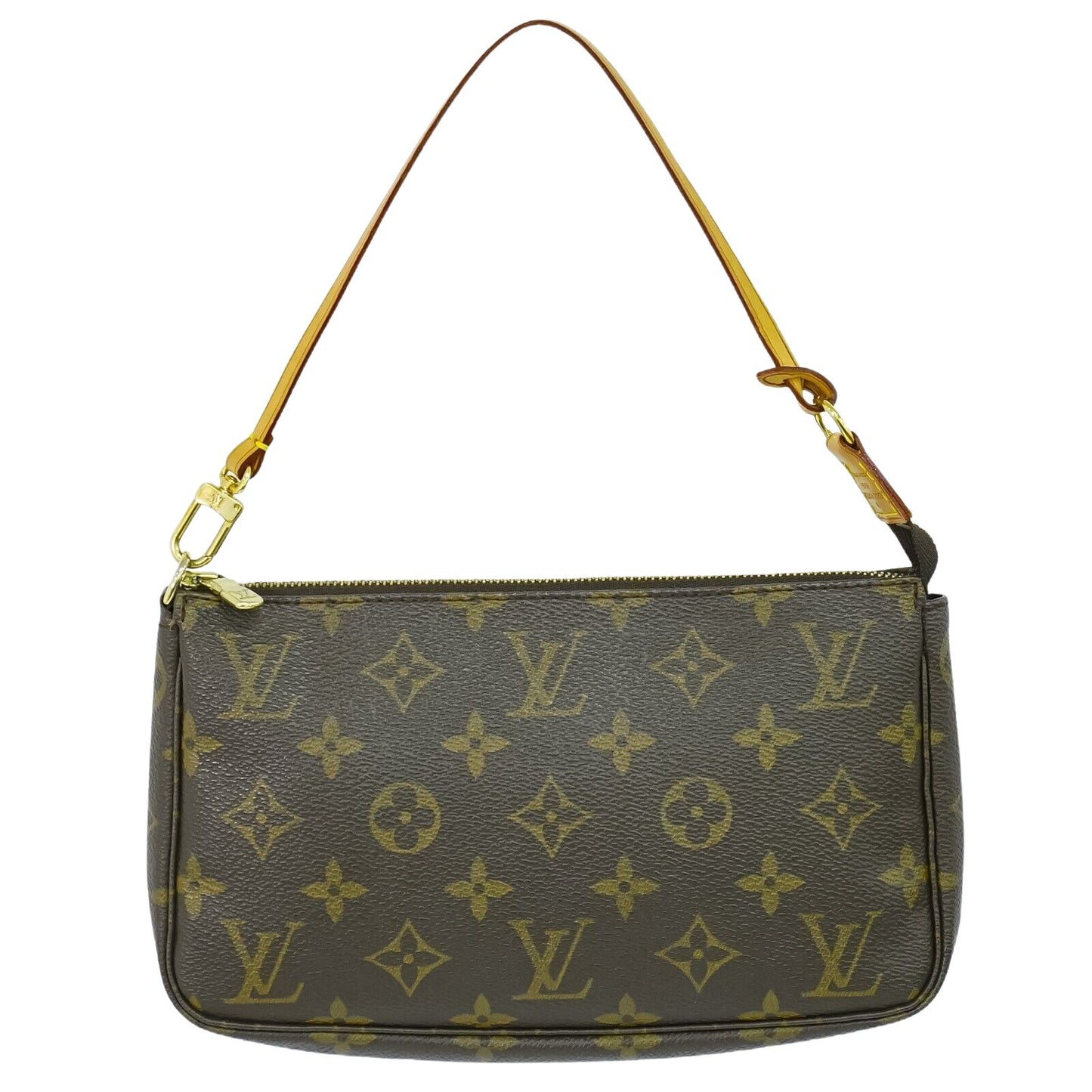 Louis Vuitton Pochette Accessoire Brown Canvas Clutch Bag