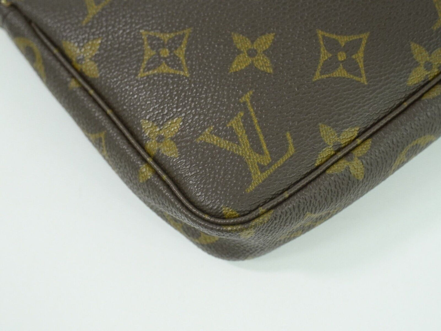 Louis Vuitton Pochette Accessoire Brown Canvas Clutch Bag