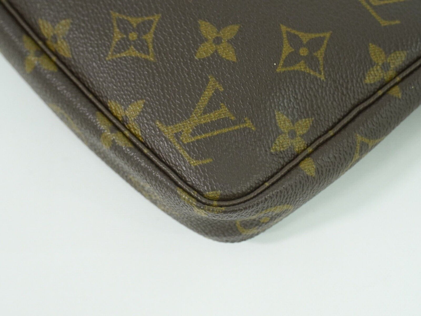 Louis Vuitton Pochette Accessoire Brown Canvas Clutch Bag