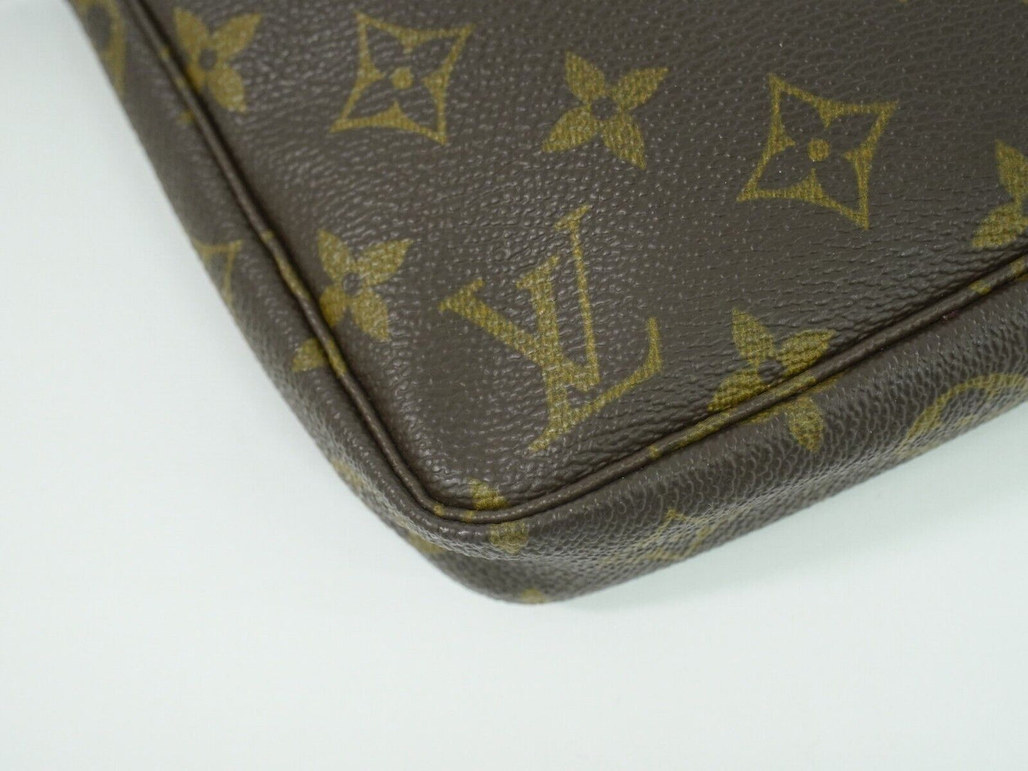 Louis Vuitton Pochette Accessoire Brown Canvas Clutch Bag