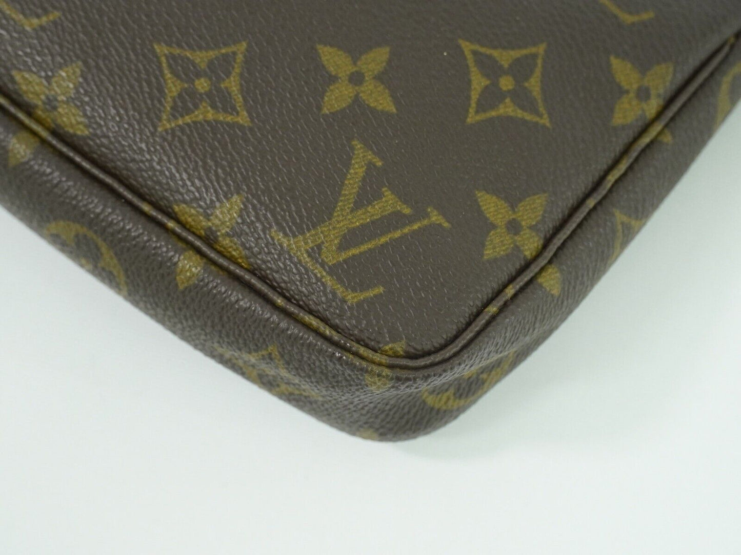 Louis Vuitton Pochette Accessoire Brown Canvas Clutch Bag