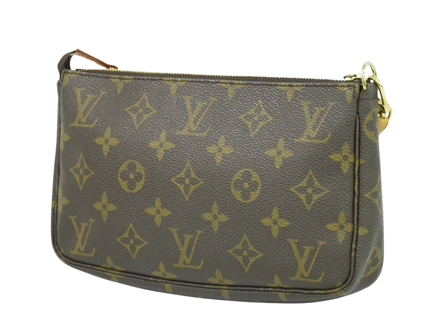 Louis Vuitton Pochette Accessoire Brown Canvas Clutch Bag