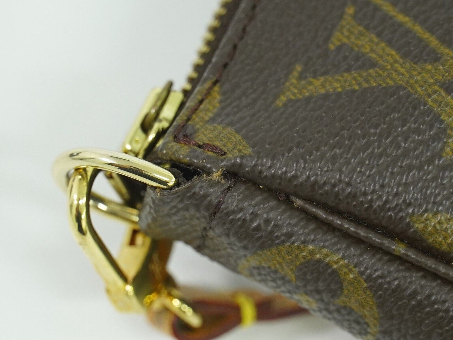 Louis Vuitton Pochette Accessoire Brown Canvas Clutch Bag