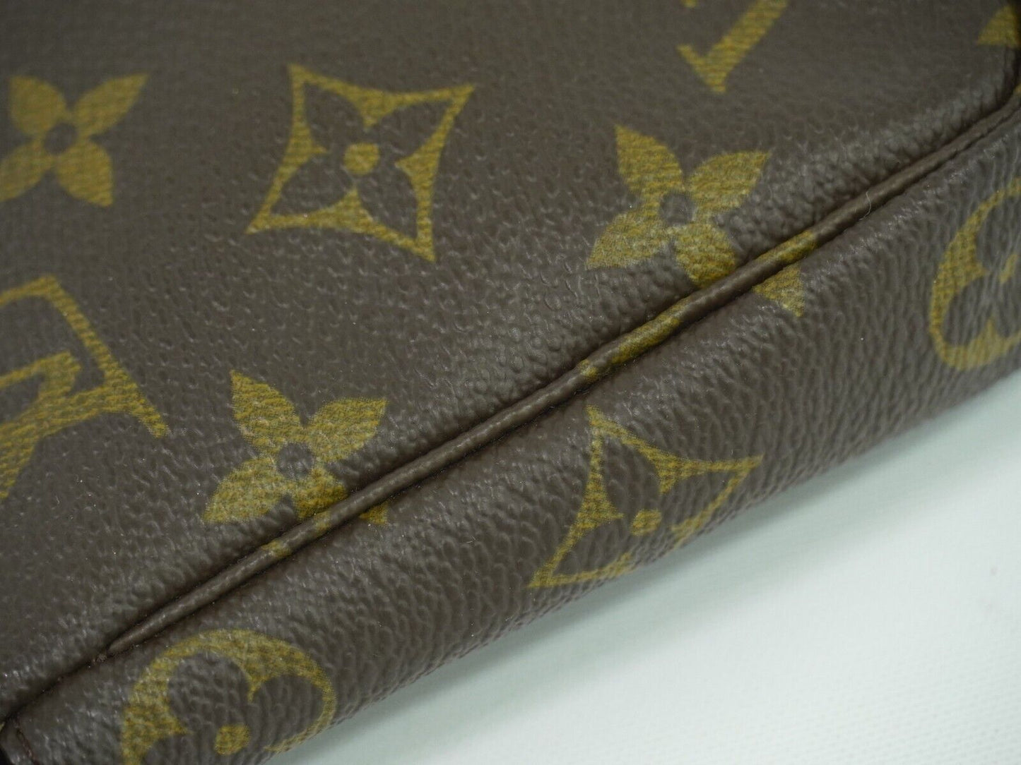 Louis Vuitton Pochette Accessoire Brown Canvas Clutch Bag