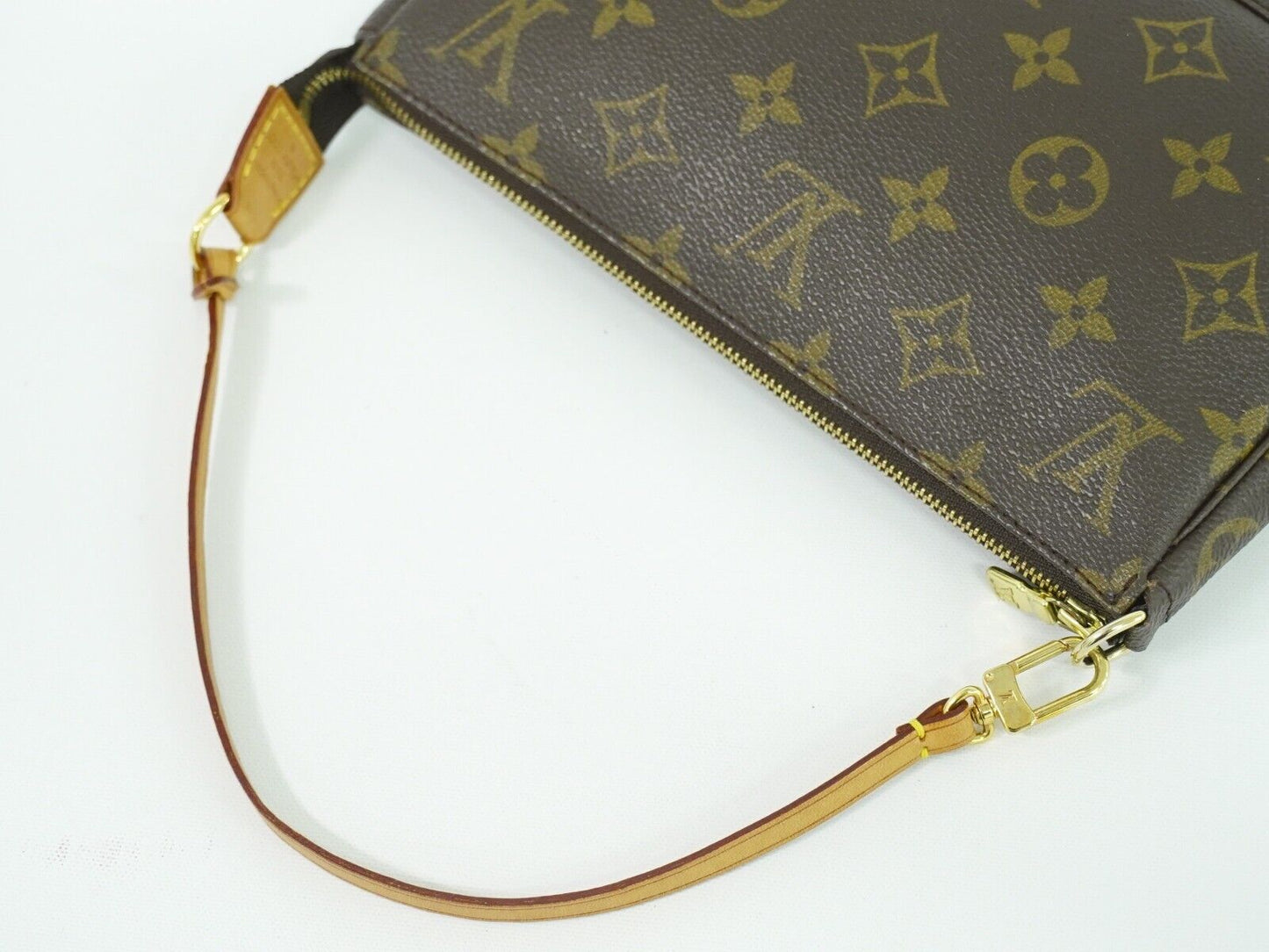 Louis Vuitton Pochette Accessoire Brown Canvas Clutch Bag