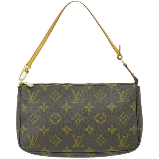 Louis Vuitton Pochette Accessoire Brown Canvas Clutch Bag