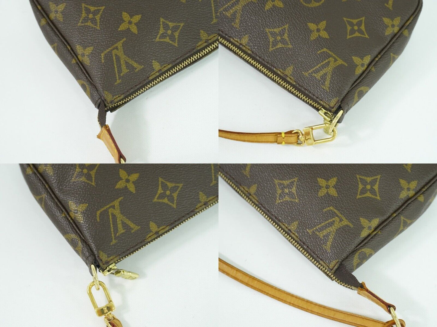 Louis Vuitton Pochette Accessoire Brown Canvas Clutch Bag