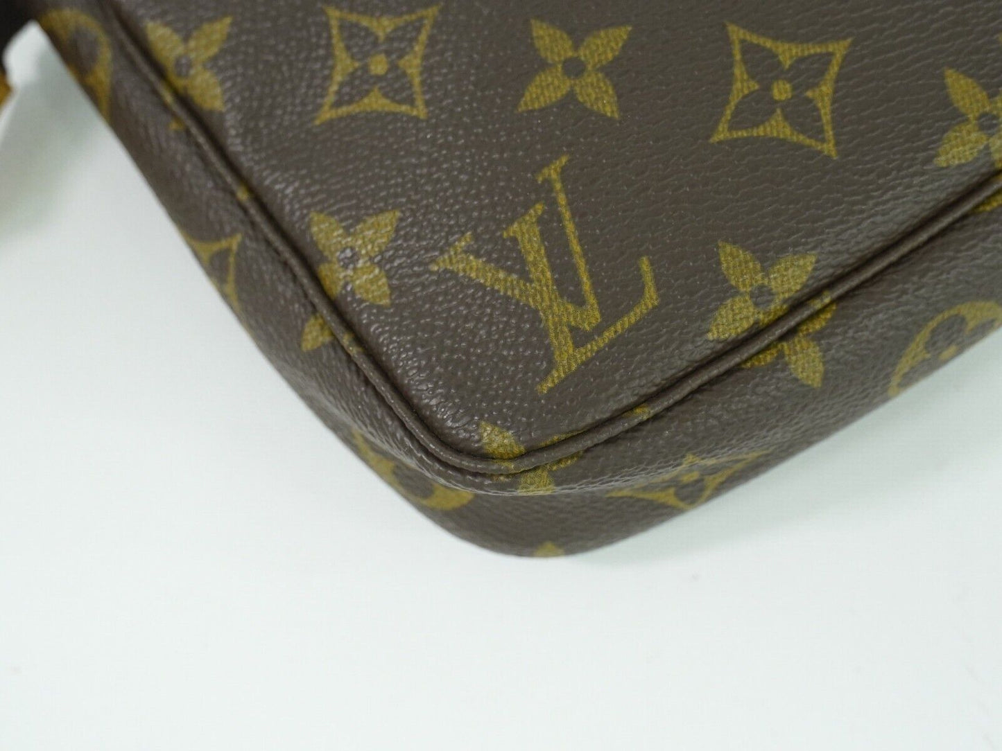 Louis Vuitton Pochette Accessoire Brown Canvas Clutch Bag