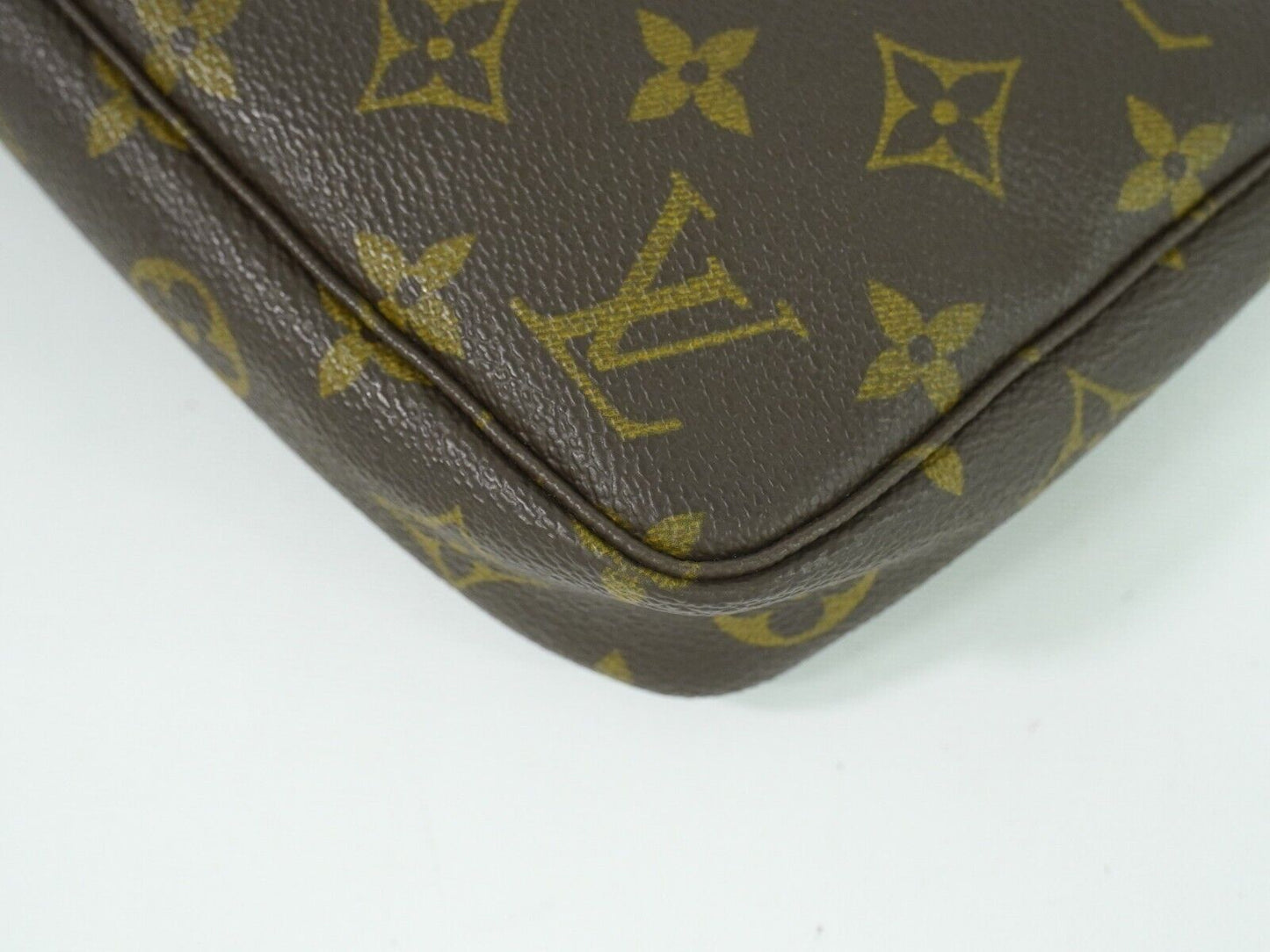 Louis Vuitton Pochette Accessoire Brown Canvas Clutch Bag