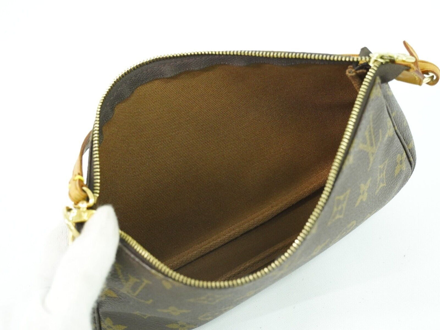 Louis Vuitton Pochette Accessoire Brown Canvas Clutch Bag