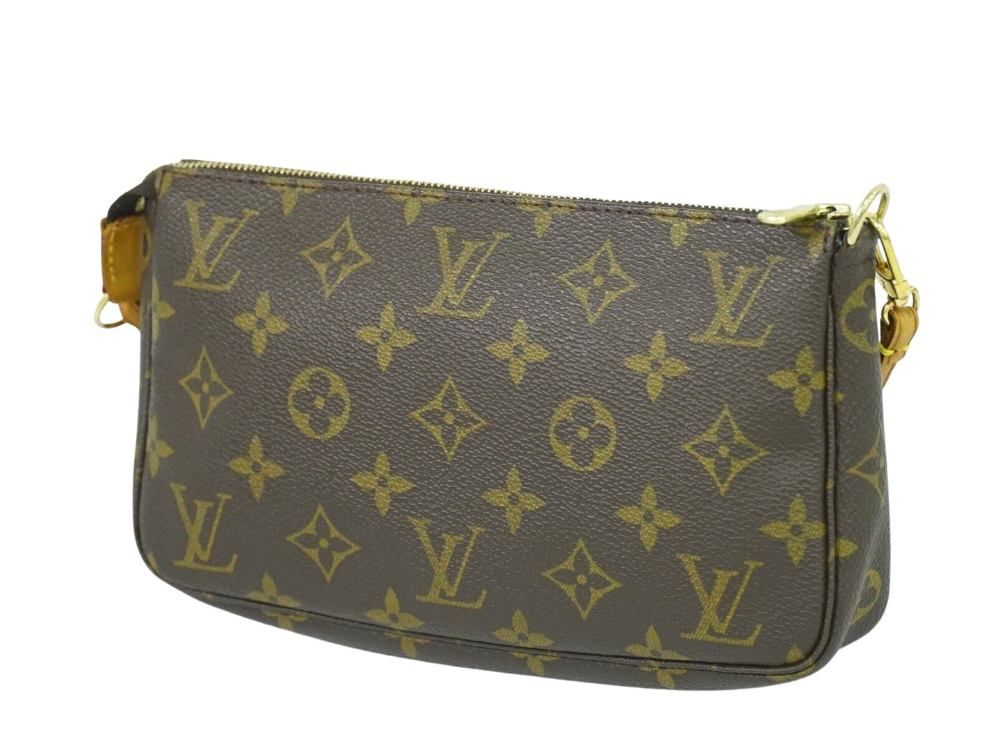 Louis Vuitton Pochette Accessoire Brown Canvas Clutch Bag