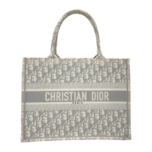 Dior Book Tote Grey Canvas Tote Bag