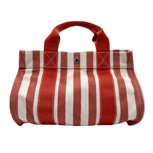 Hermès Cannes Red Canvas Hand Bag