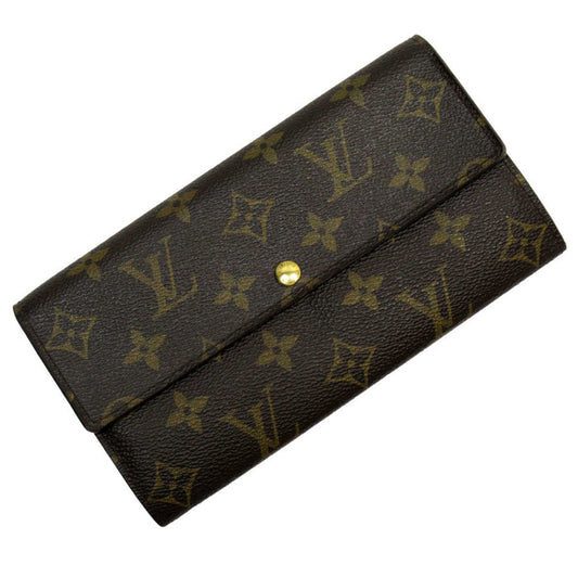 Louis Vuitton Sarah Brown Canvas Wallet Accessories