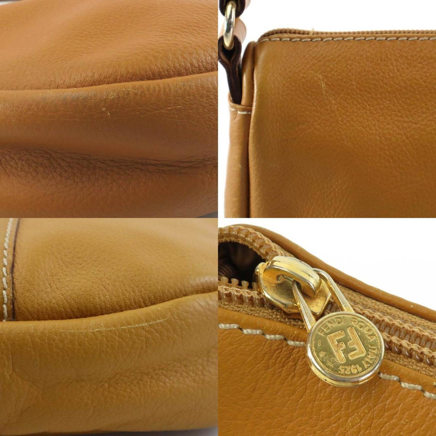 Fendi Selleria Brown Leather Shoulder Bag