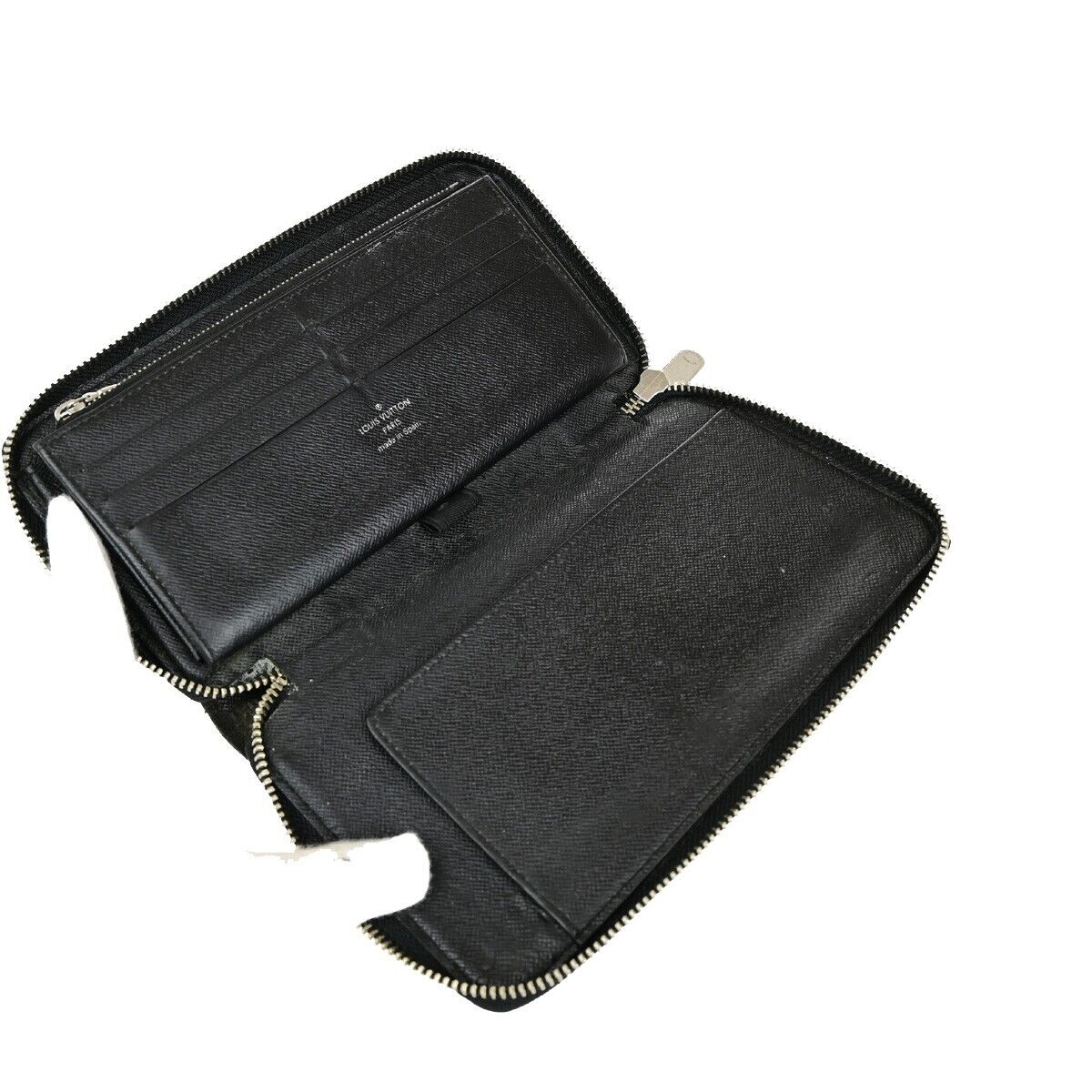 Louis Vuitton Zippy organizer Black Canvas Wallet Accessories