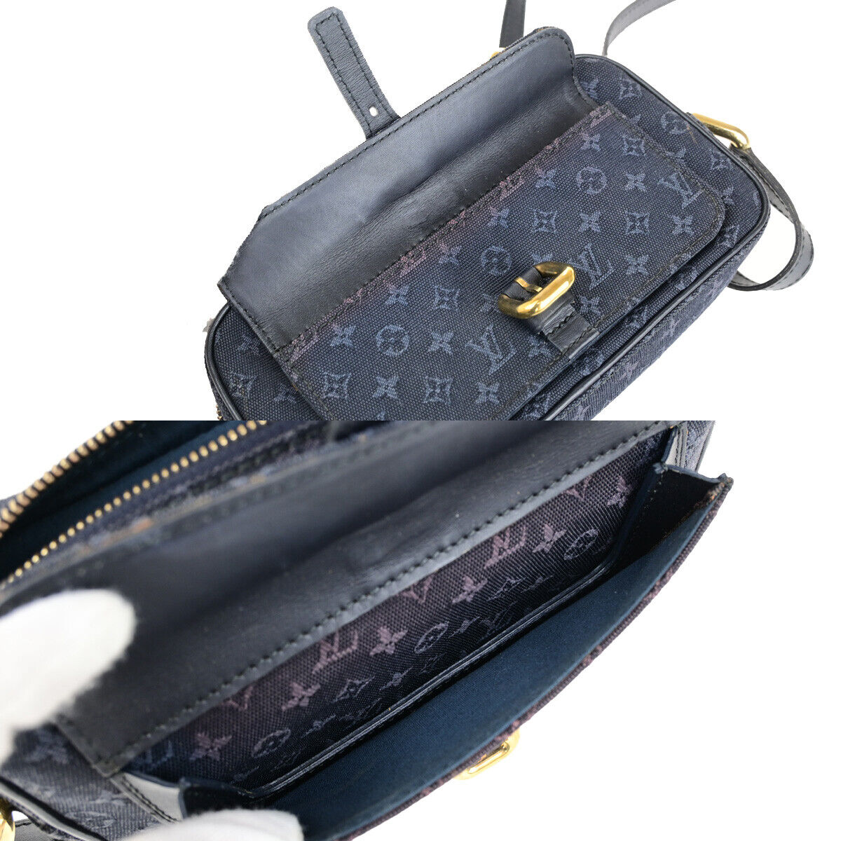 Louis Vuitton Juliette Black Canvas Shoulder Bag