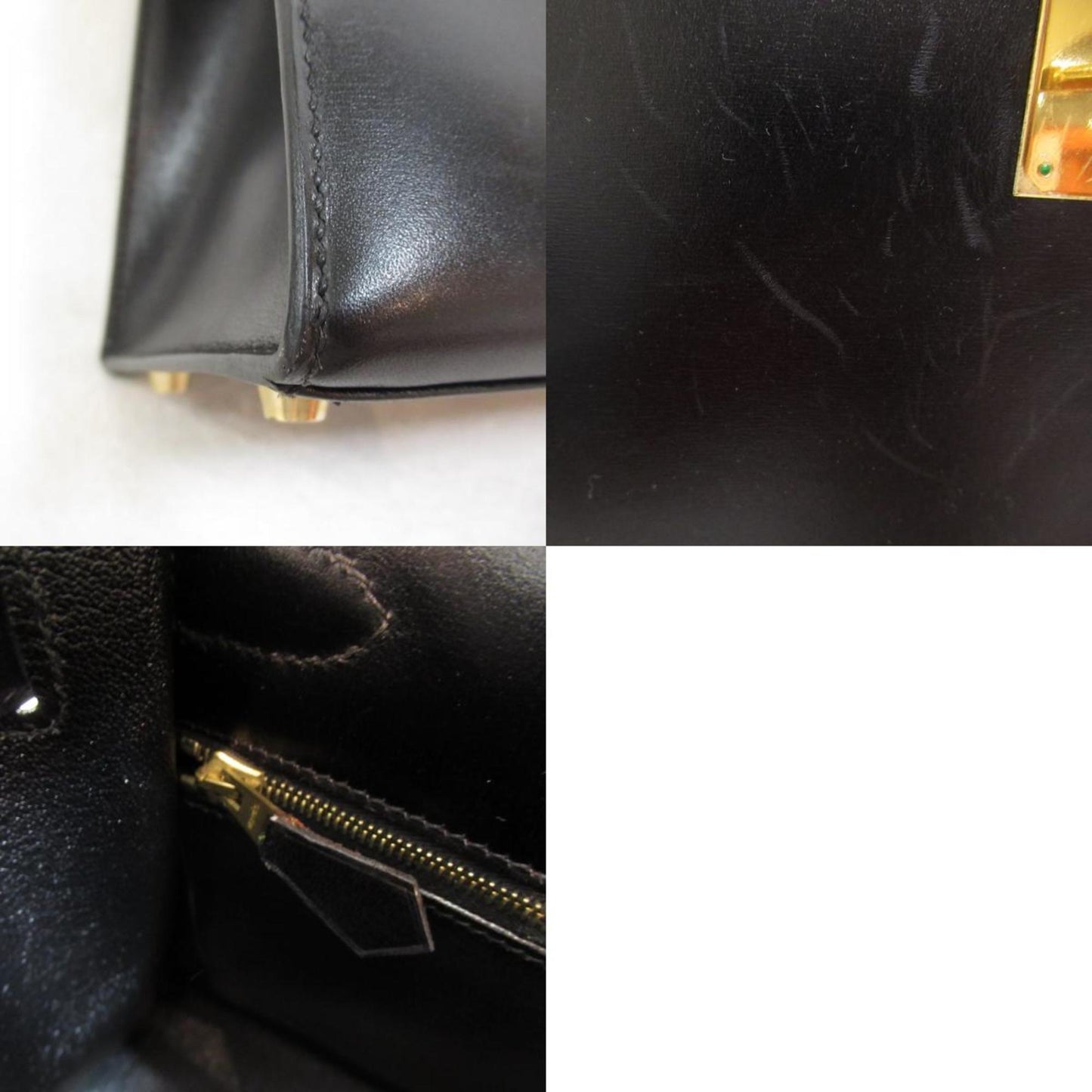 Hermès Kelly 28 Black Leather Hand Bag