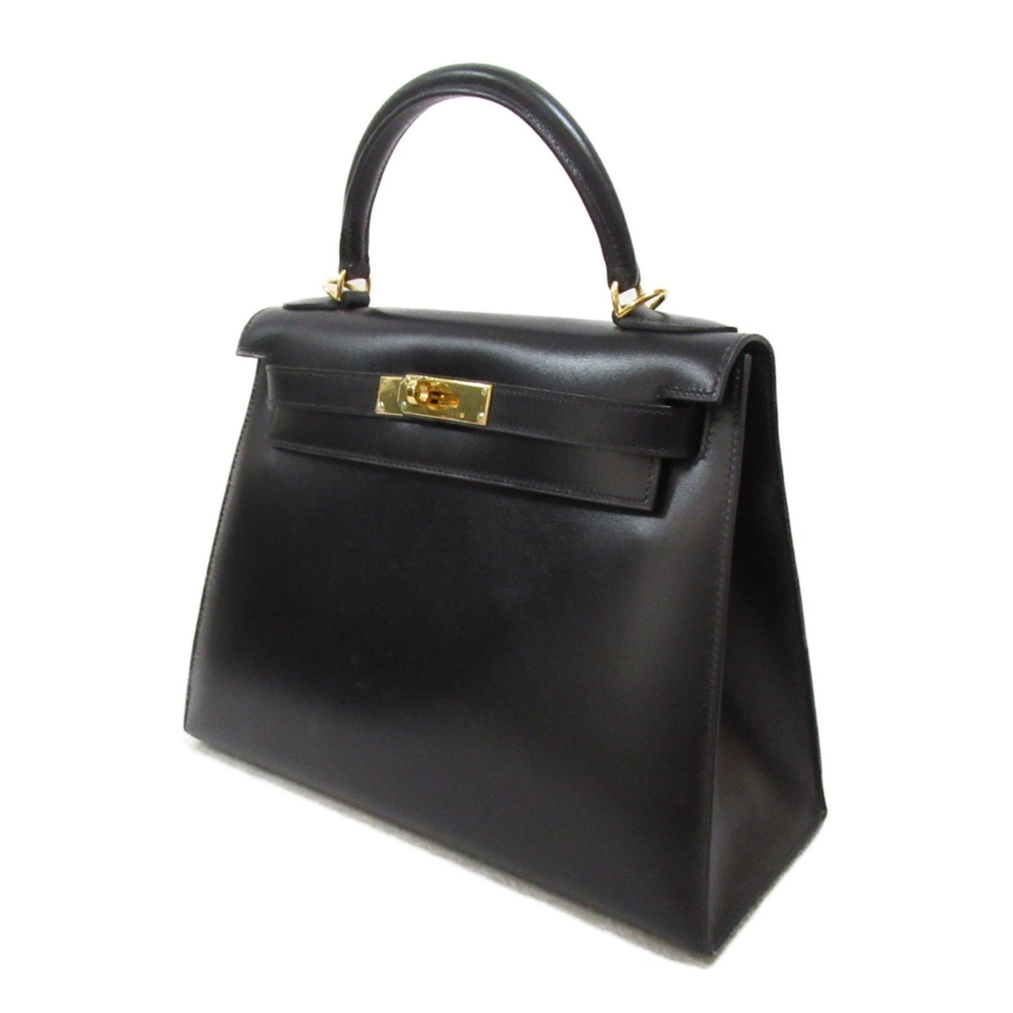 Hermès Kelly 28 Black Leather Hand Bag