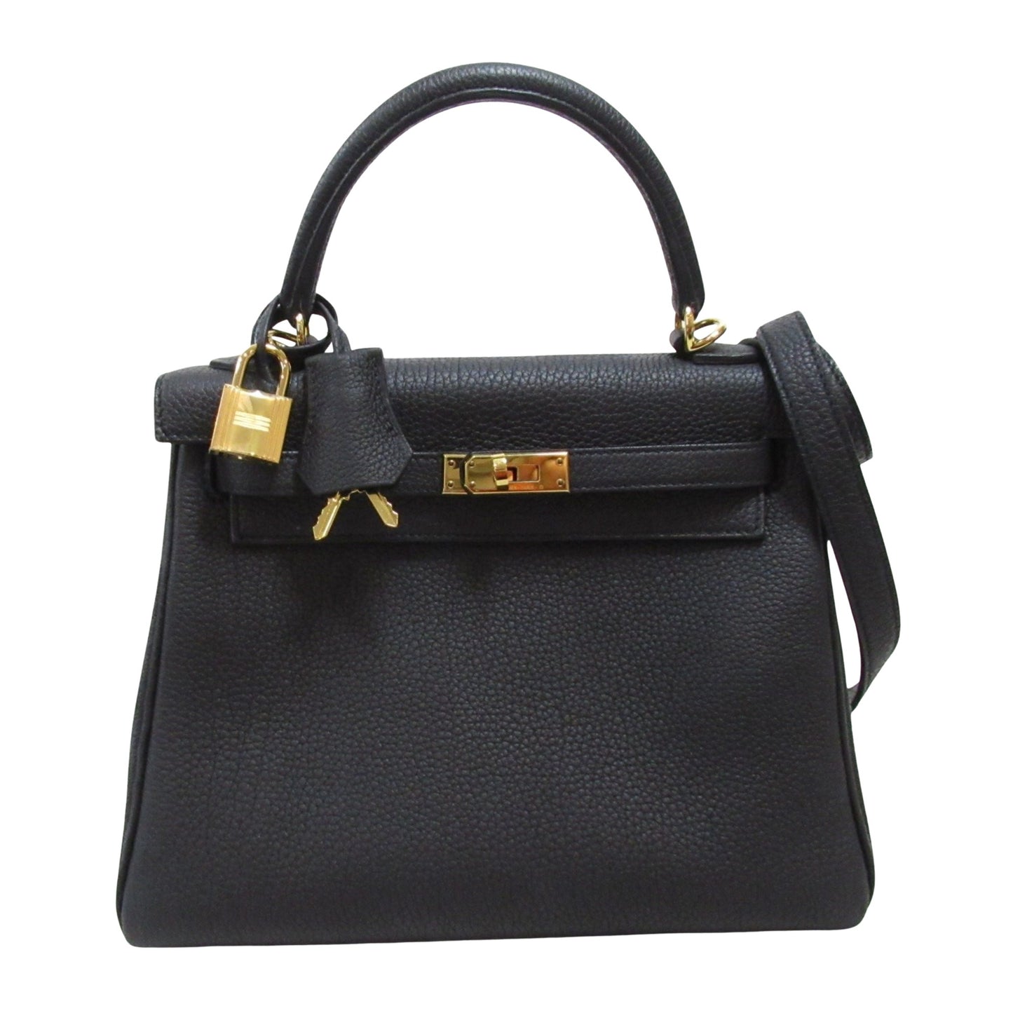 Hermès Kelly 25 Black Leather Hand Bag