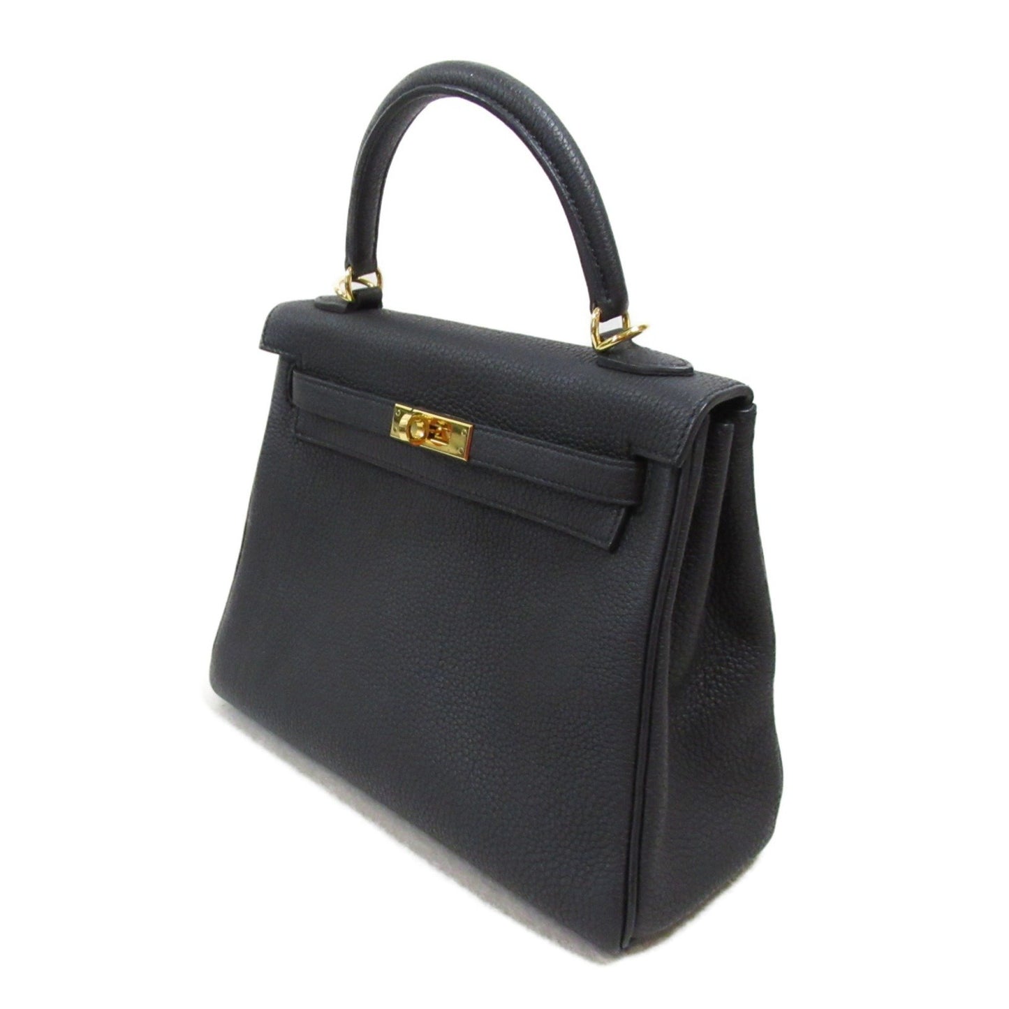 Hermès Kelly 25 Black Leather Hand Bag