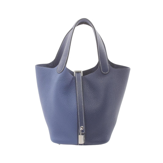 Hermès Picotin Blue Leather Hand Bag