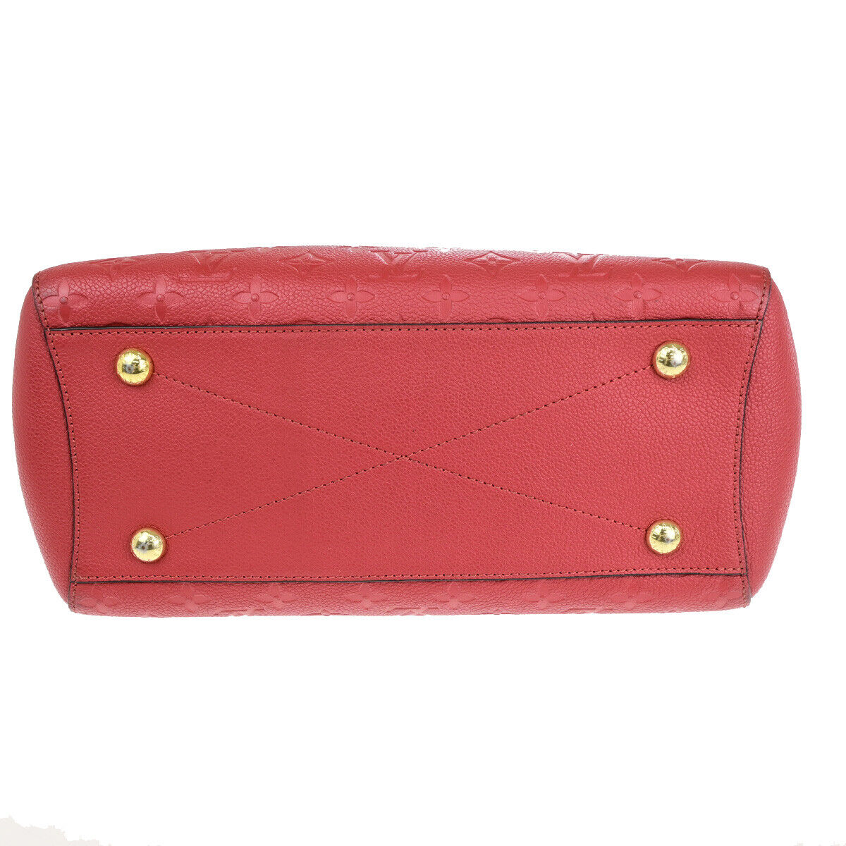 Louis Vuitton Montaigne Red Leather Hand Bag