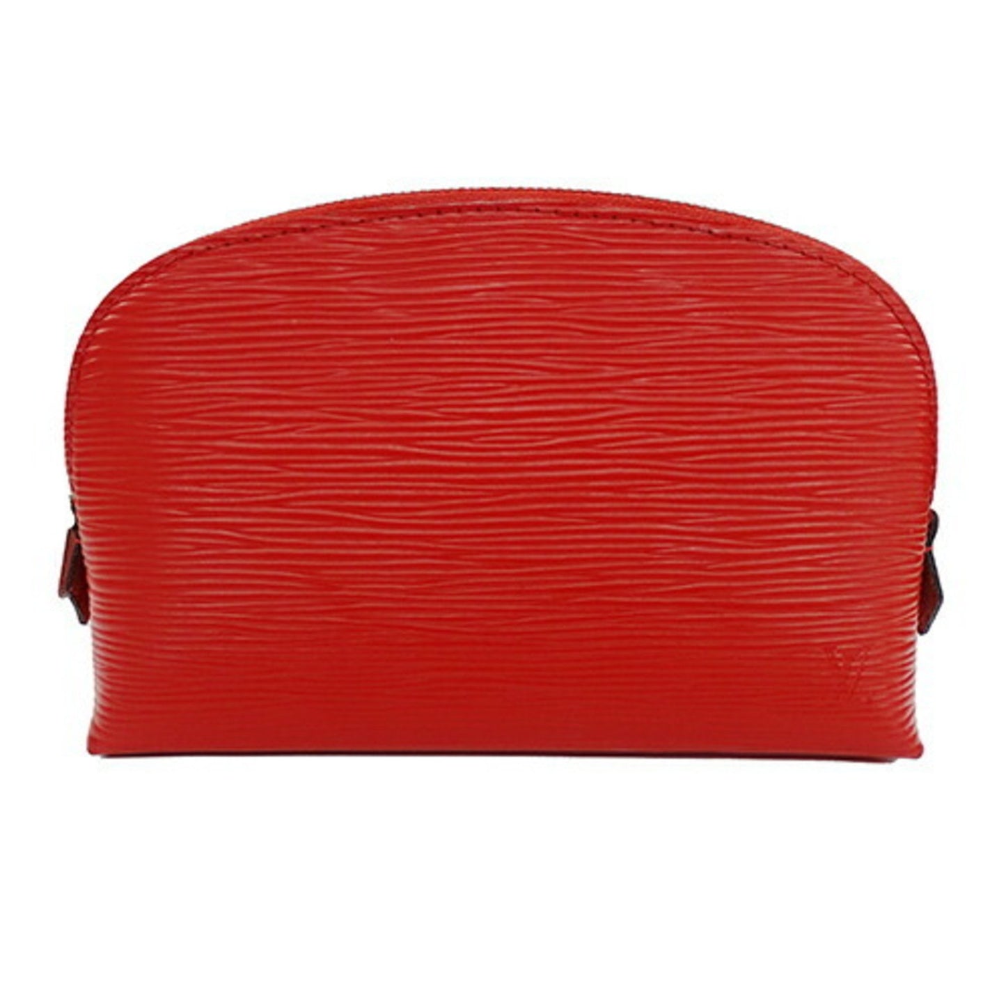 Louis Vuitton Cosmetic Pouch Red Leather Clutch Bag