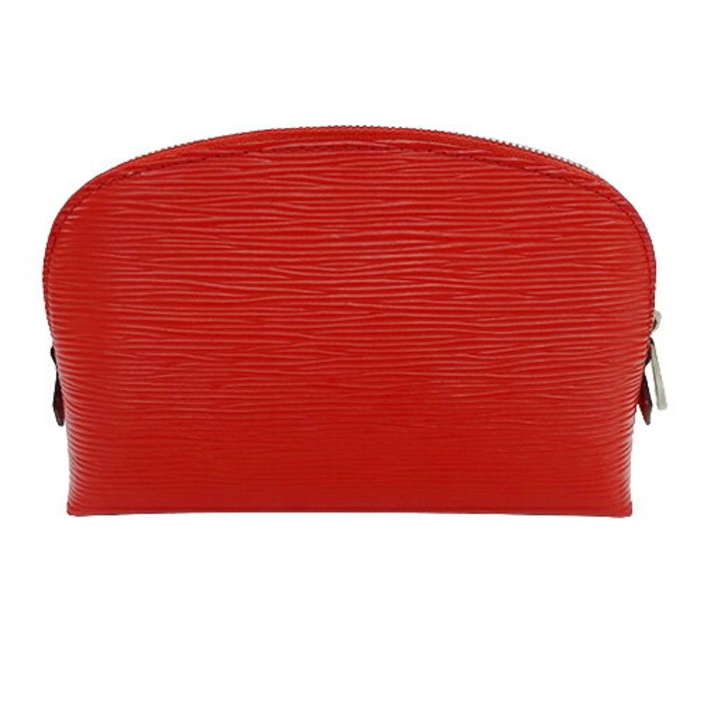 Louis Vuitton Cosmetic Pouch Red Leather Clutch Bag