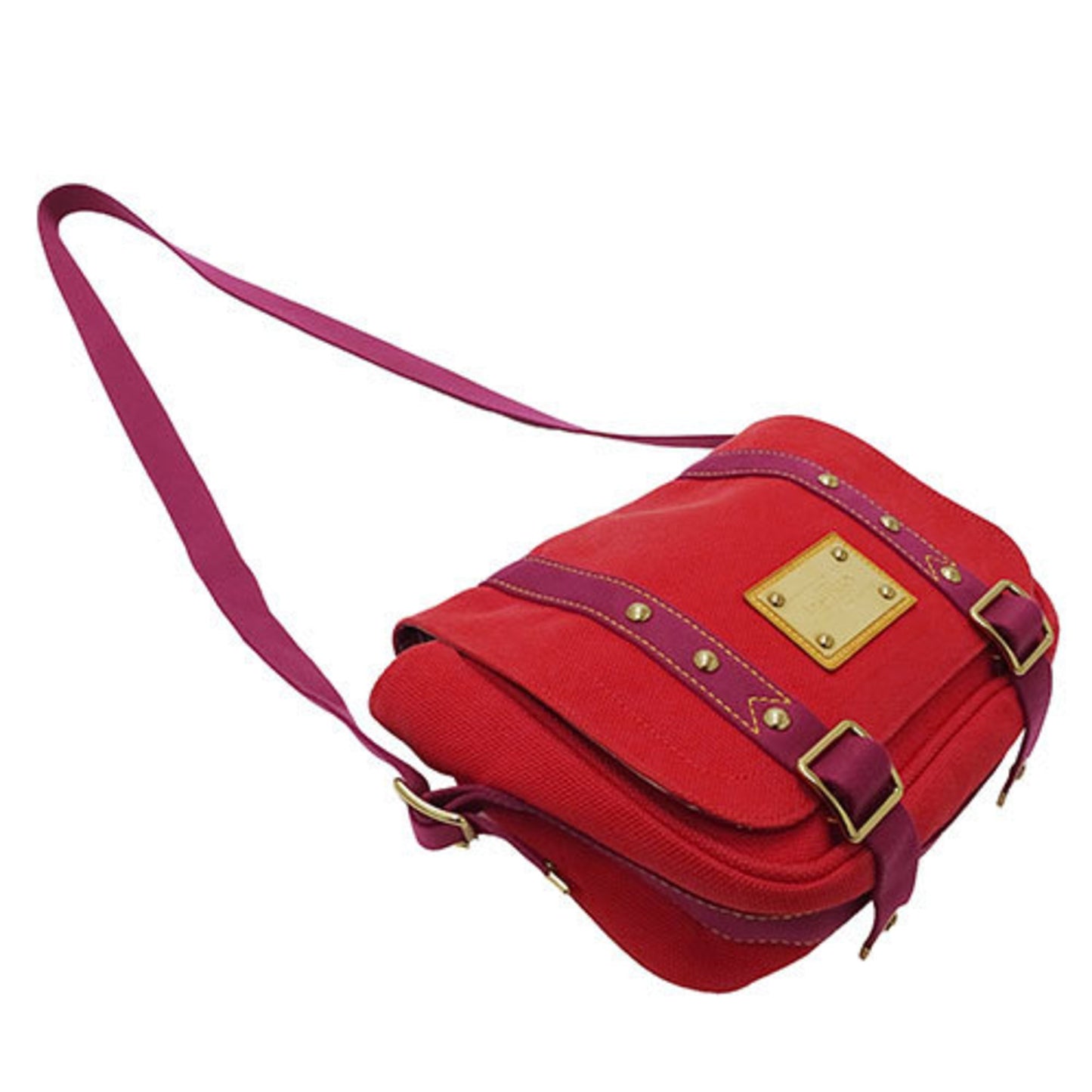 Louis Vuitton Antigua Red Canvas Shoulder Bag