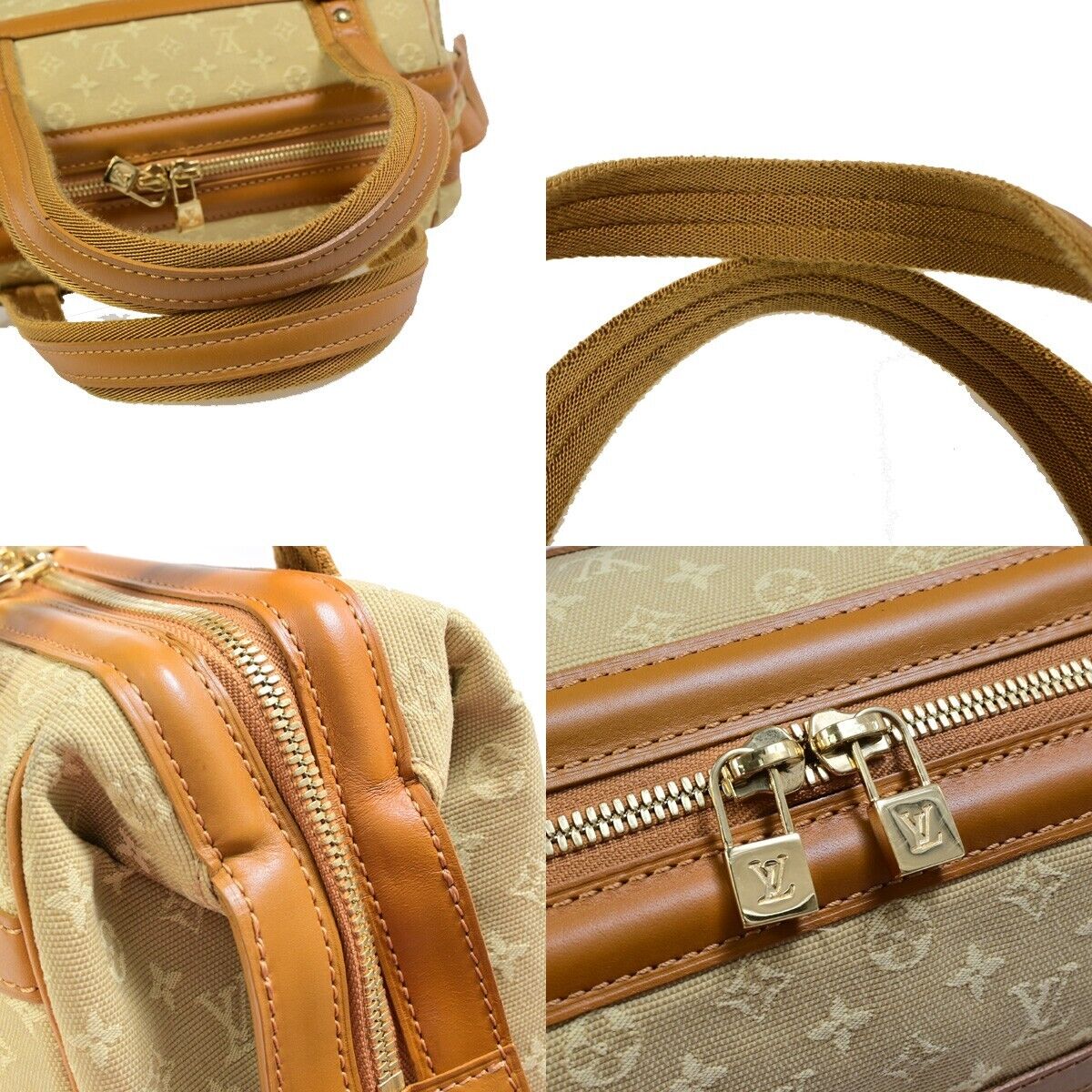 Louis Vuitton Joséphine Beige Canvas Hand Bag