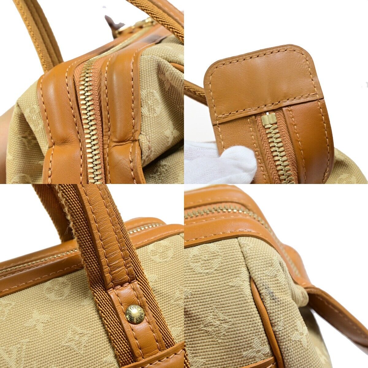 Louis Vuitton Joséphine Beige Canvas Hand Bag