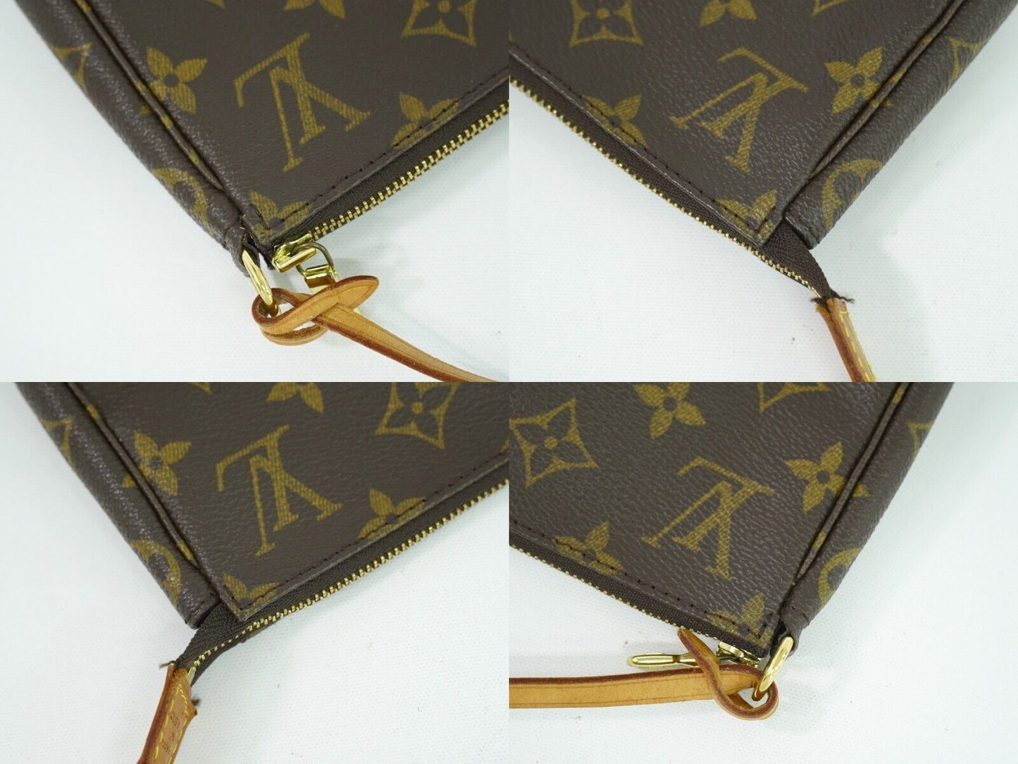 Louis Vuitton Pochette Accessoire Brown Canvas Hand Bag