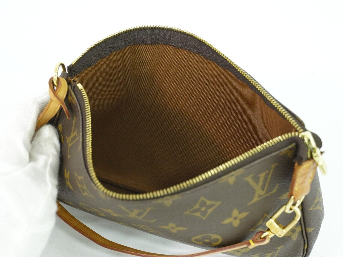 Louis Vuitton Pochette Accessoire Brown Canvas Hand Bag