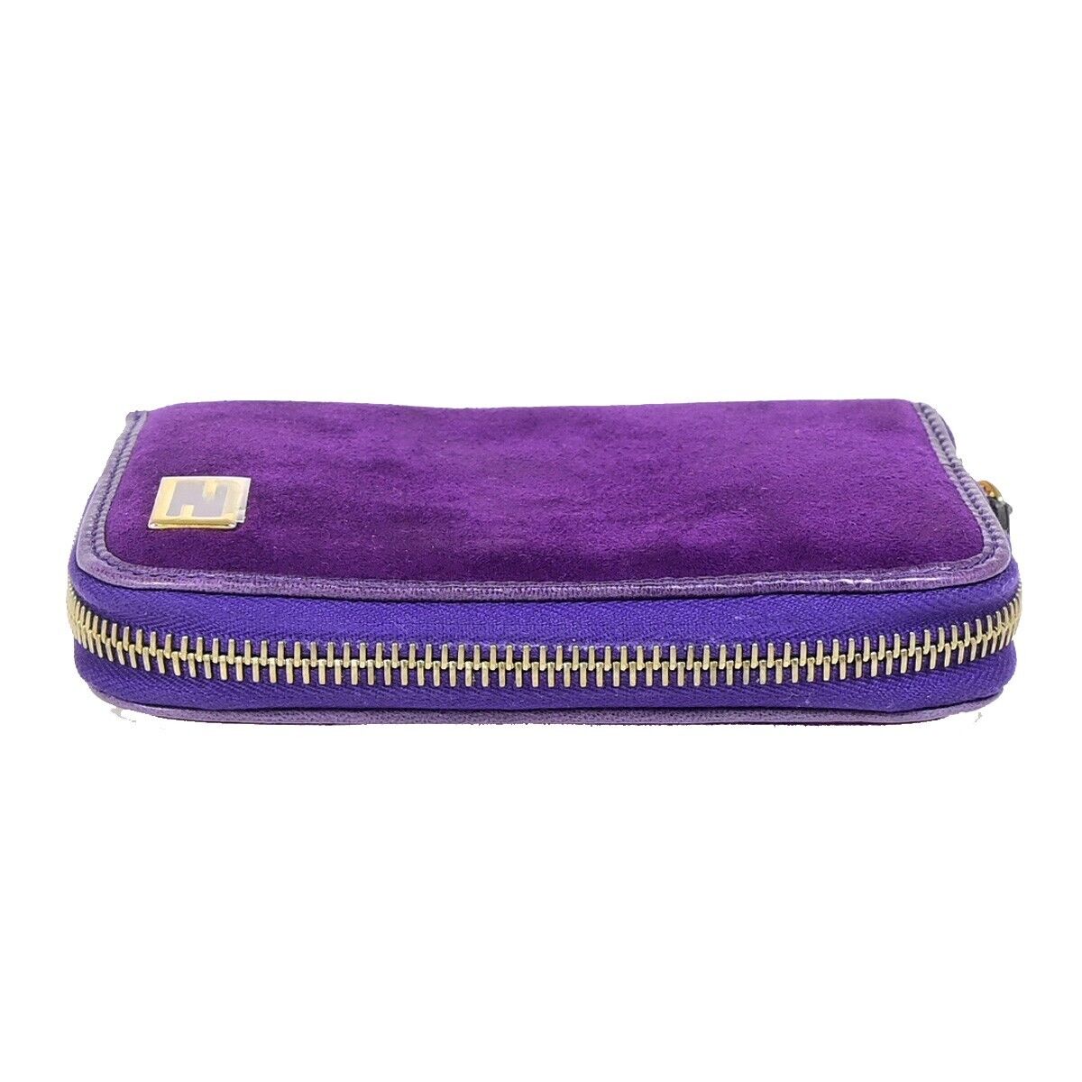 Fendi Zucca Purple Suede Wallet Accessories