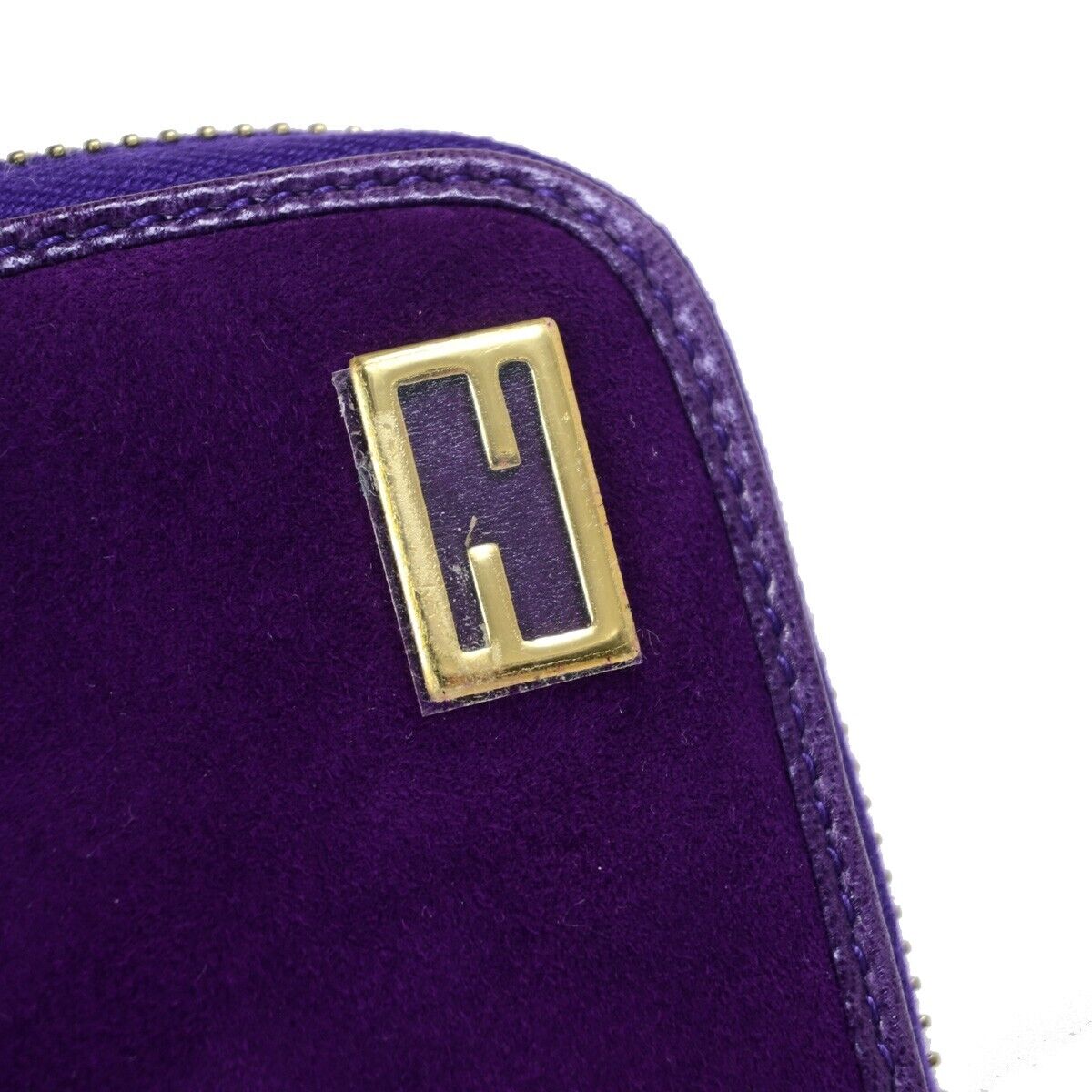 Fendi Zucca Purple Suede Wallet Accessories