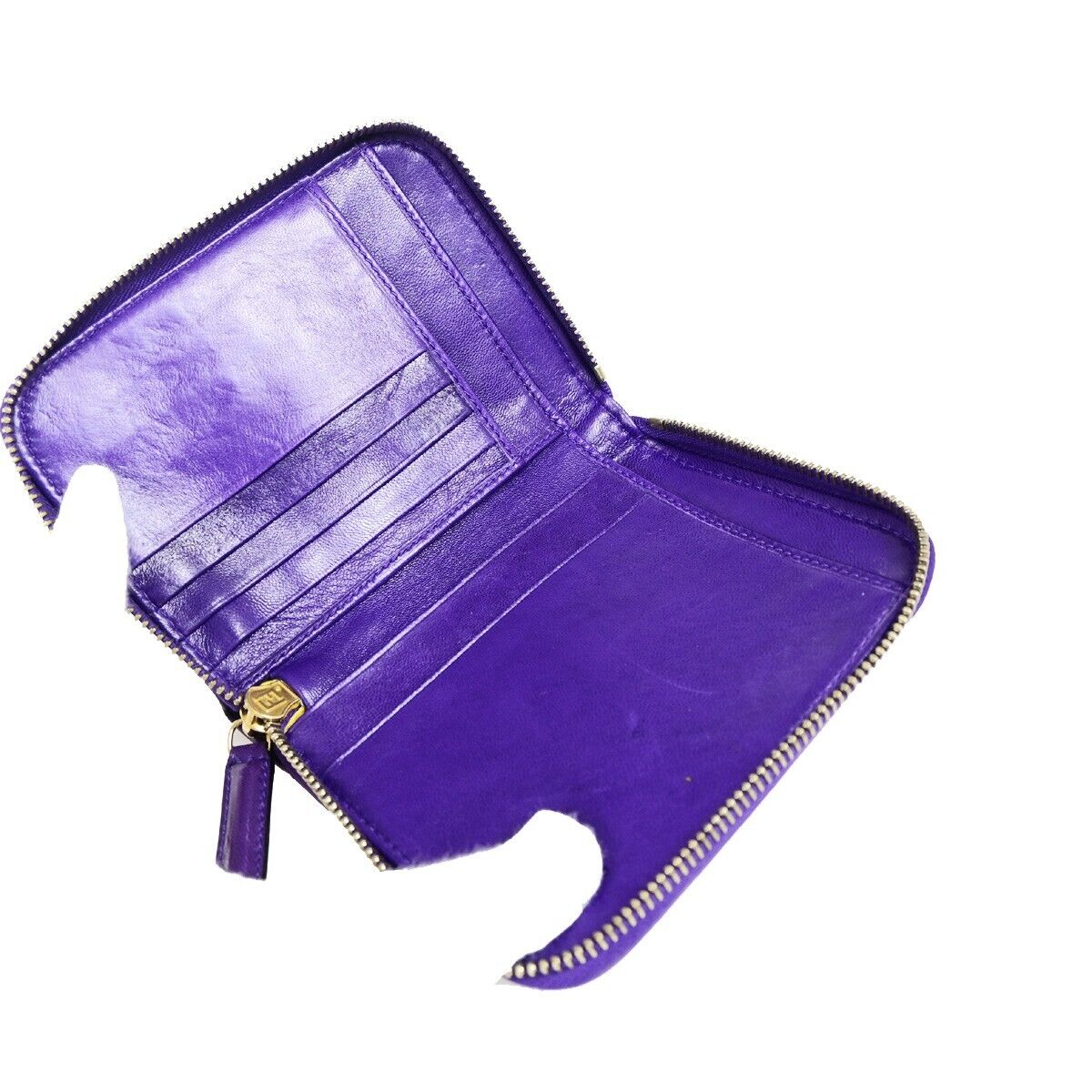 Fendi Zucca Purple Suede Wallet Accessories