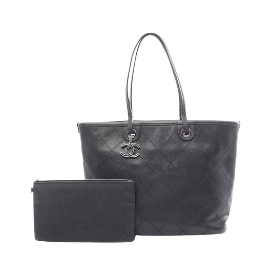 Chanel On the road Black Leather Tote Bag